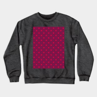 Retro polks dots rockabilly burgundy red Valentine's Crewneck Sweatshirt